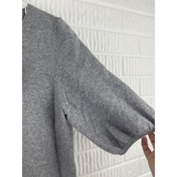 ANN TAYLOR Gray Cashmere Short Sleeve Sweater Top Medium - Picture 5 of 6